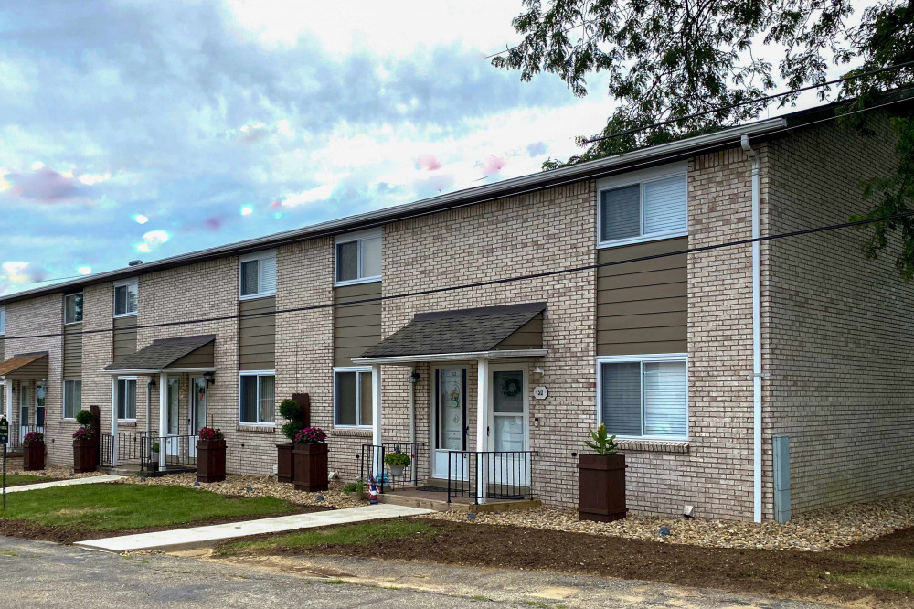 Exterior view of townhouses